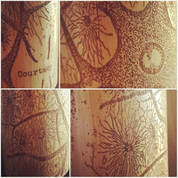 Your Image ALL AROUND the Full engraved Wood Thermos - litha-creations-france