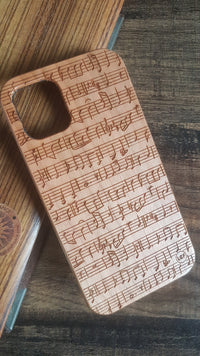 MUSIC NOTES Wood Phone Case Art