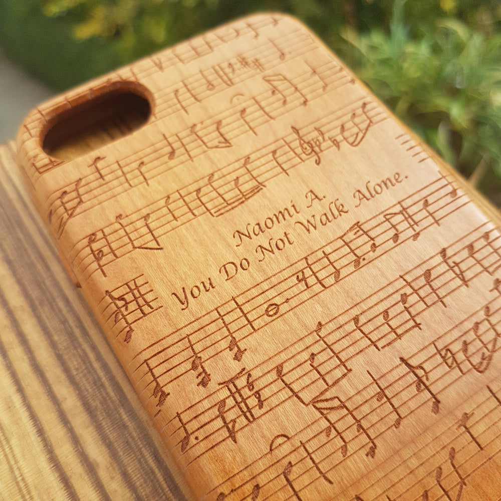 NOTES Wood Phone Case Customized with Name