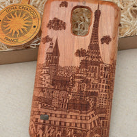 PARIS Cityscape Wood Phone Case