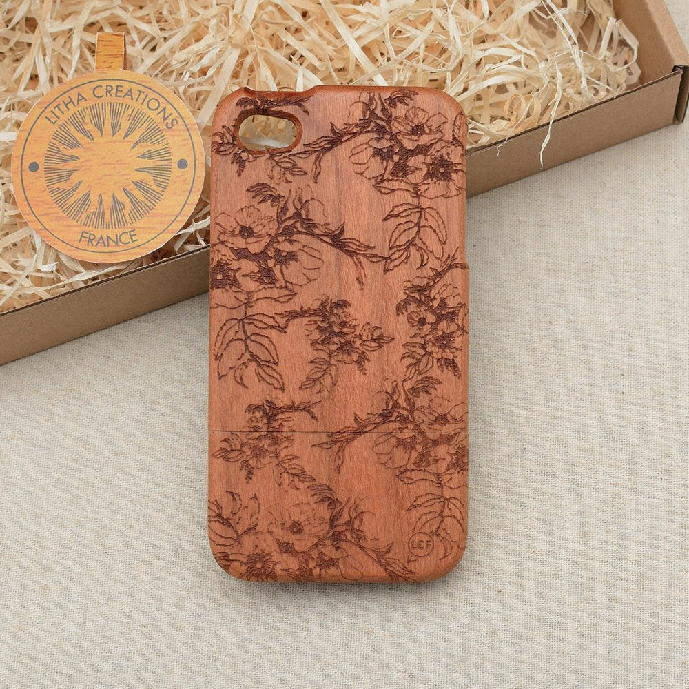 SPRING BLOSSOM Wood Phone Case Abstract Floral