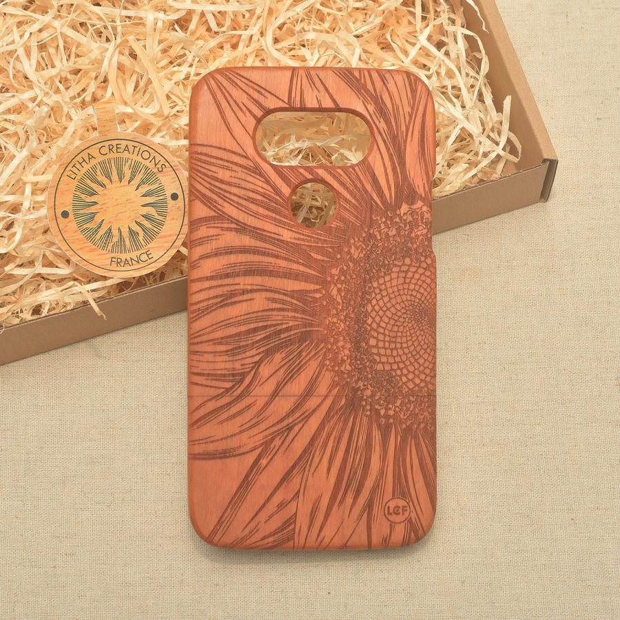 CLOSE TO SUN Wood Phone Case Abstract Floral