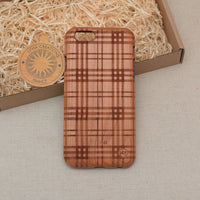 TARTAN Geometric Fashion Wood Phone Case
