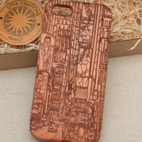 TIMES SQUARE NY Cityscape Wood Phone Case