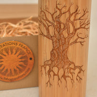 TREE OF KNOWLEDGE Wood Thermos Vacuum Flask - litha-creations-france