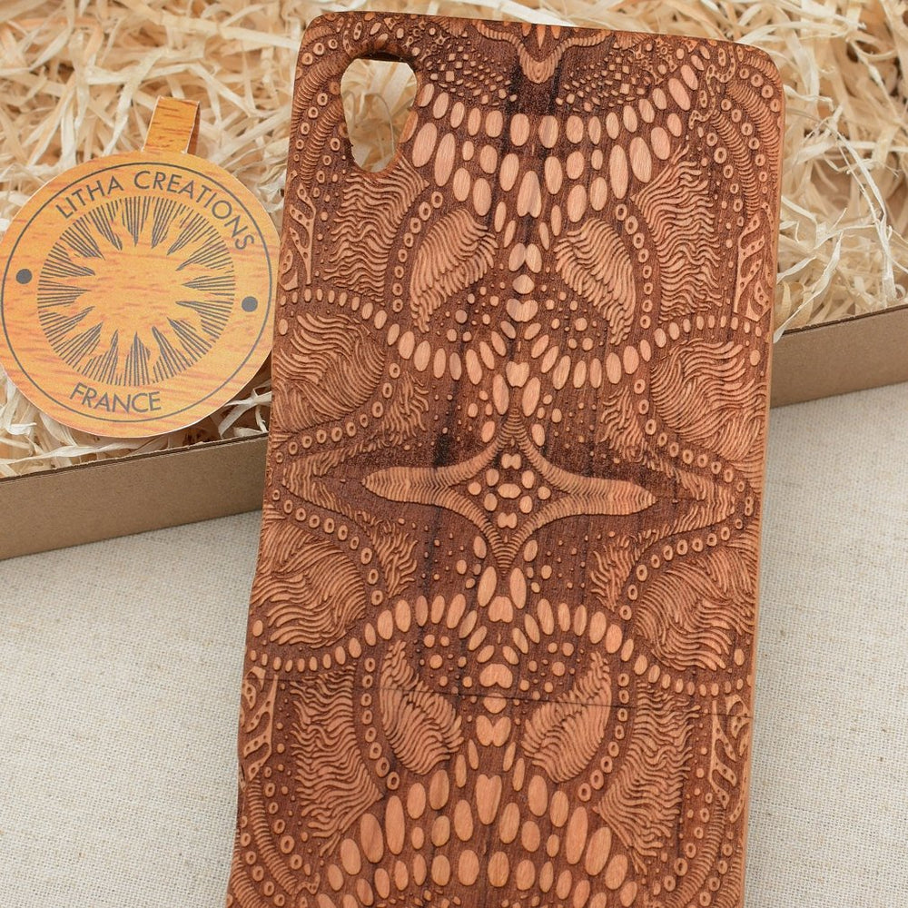 TRIP Psychedelic Wood Phone Case