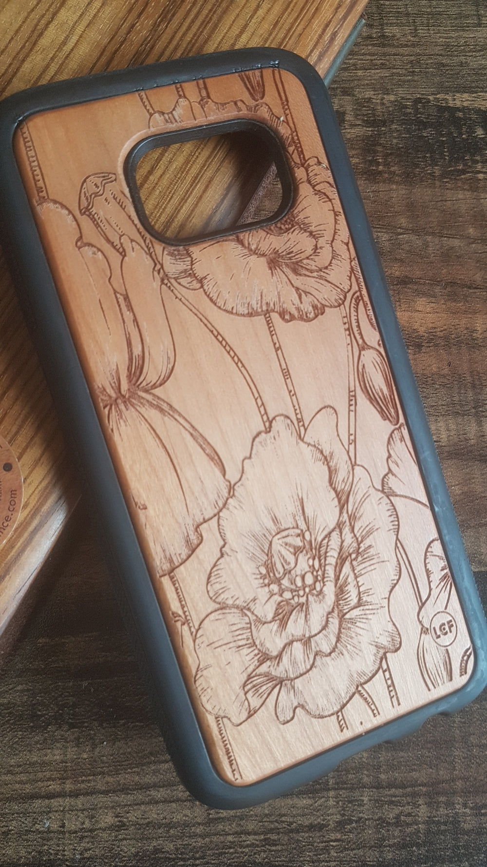 WILD POPPIES Wood Phone Case Abstract Floral
