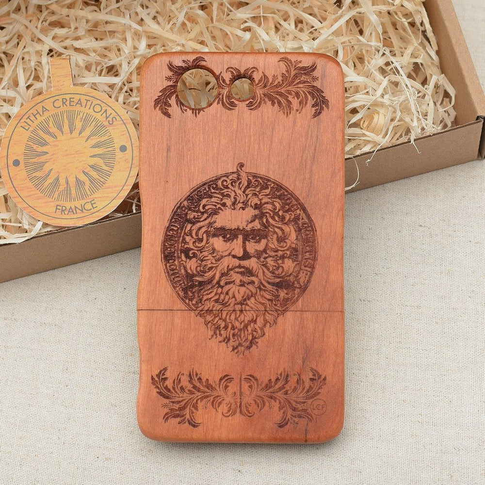 ZEUS Wood Phone Case Ancient Symbols